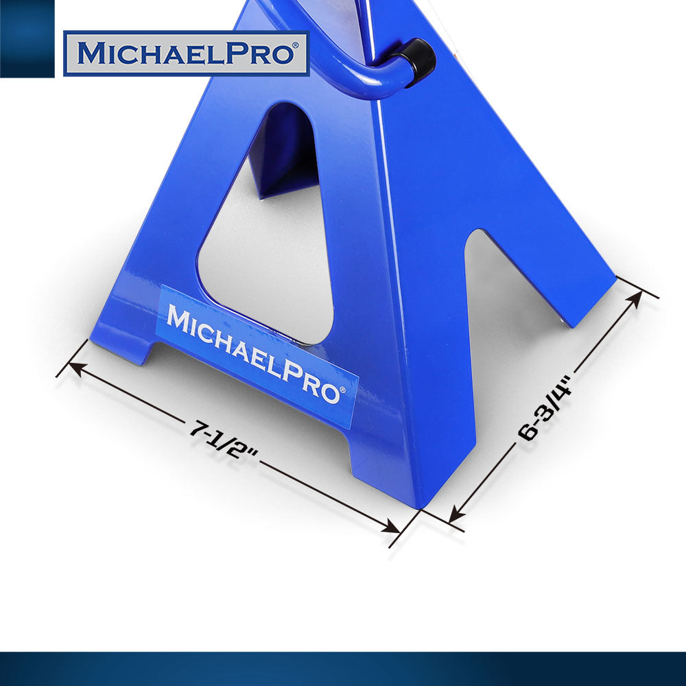 3 Ton Double Pin Jack Stands with Forged Steel Ratchet Bar (MP017001) - MichaelPro