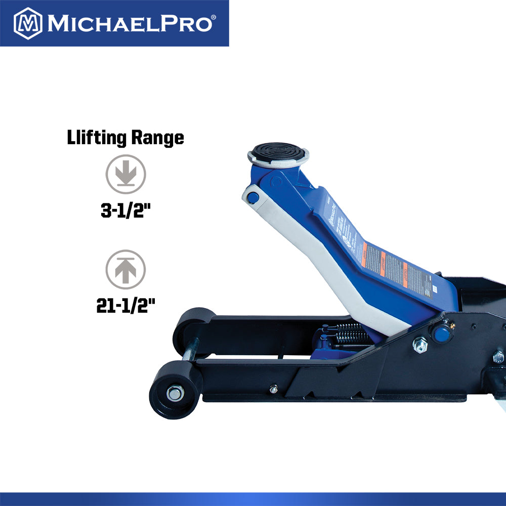 3.5 Ton Low Profile Speedy Lift Floor Jack, High Graded Craftsmanship (MP017003) - MichaelPro