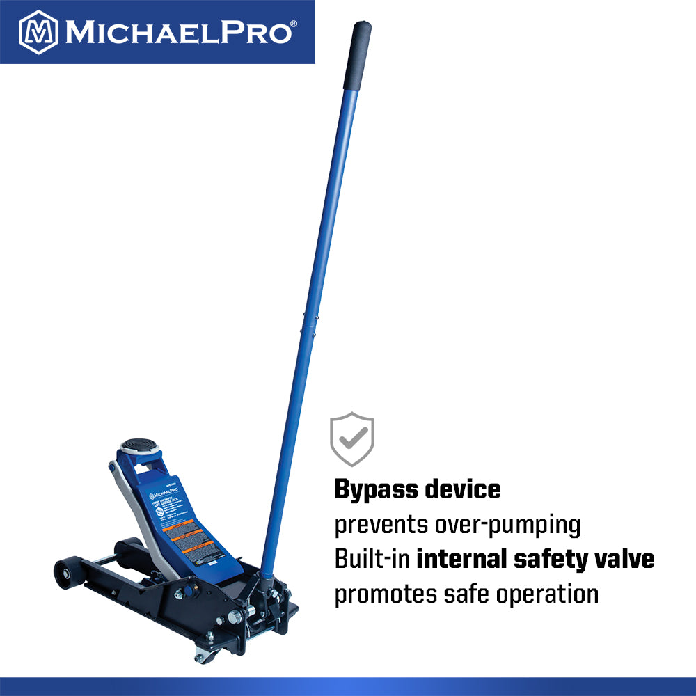 3.5 Ton Low Profile Speedy Lift Floor Jack, High Graded Craftsmanship (MP017003) - MichaelPro