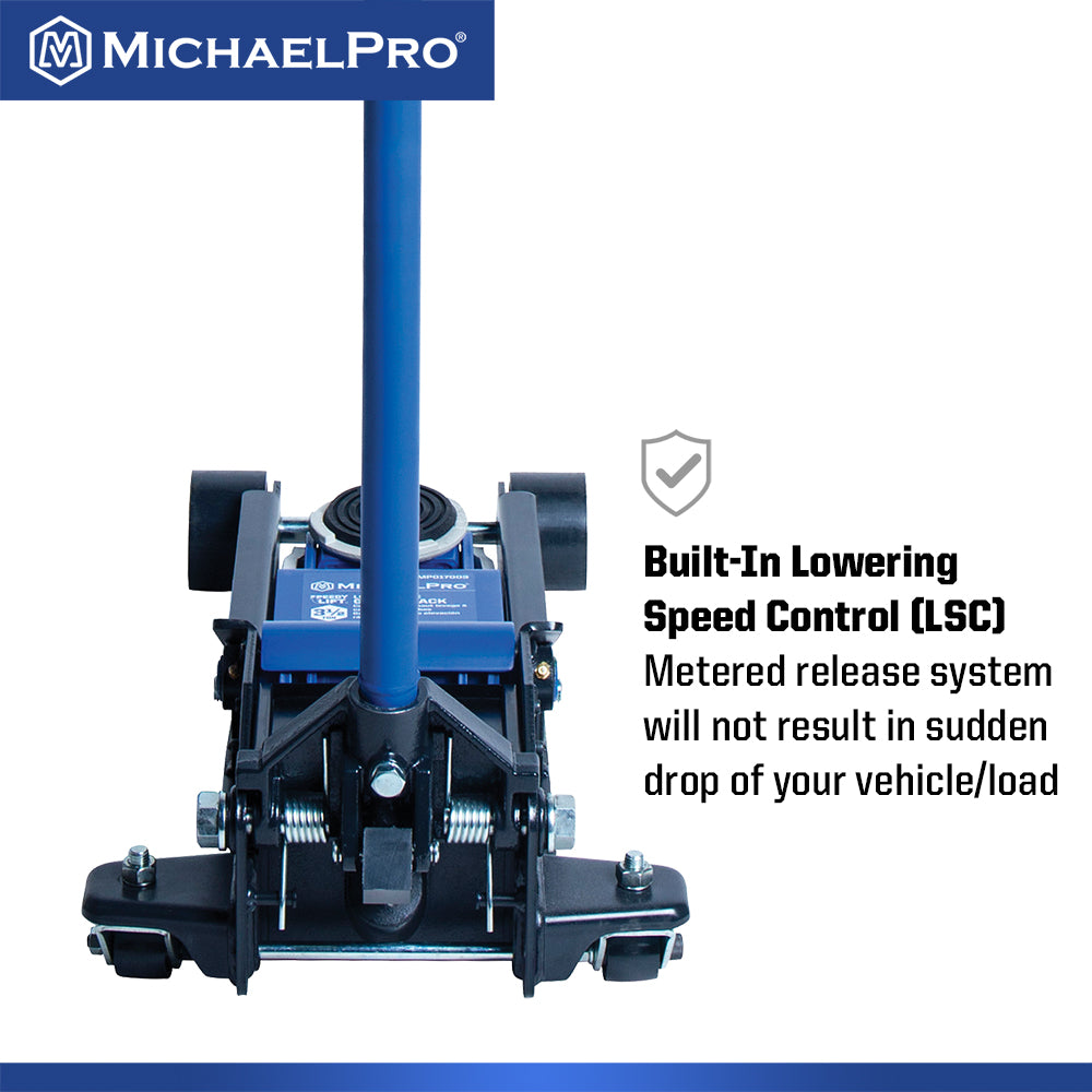 3.5 Ton Low Profile Speedy Lift Floor Jack, High Graded Craftsmanship (MP017003) - MichaelPro