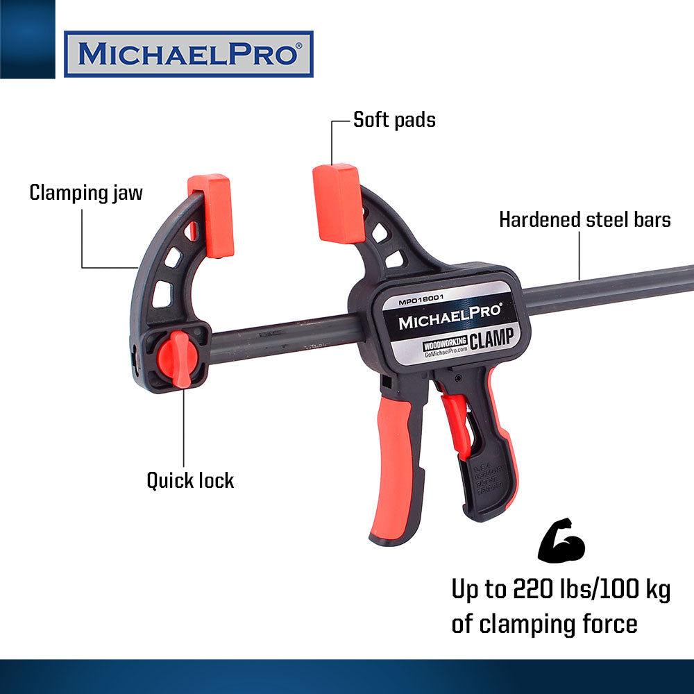 7-Piece Woodworking Clamps Set (MP018001) - MichaelPro