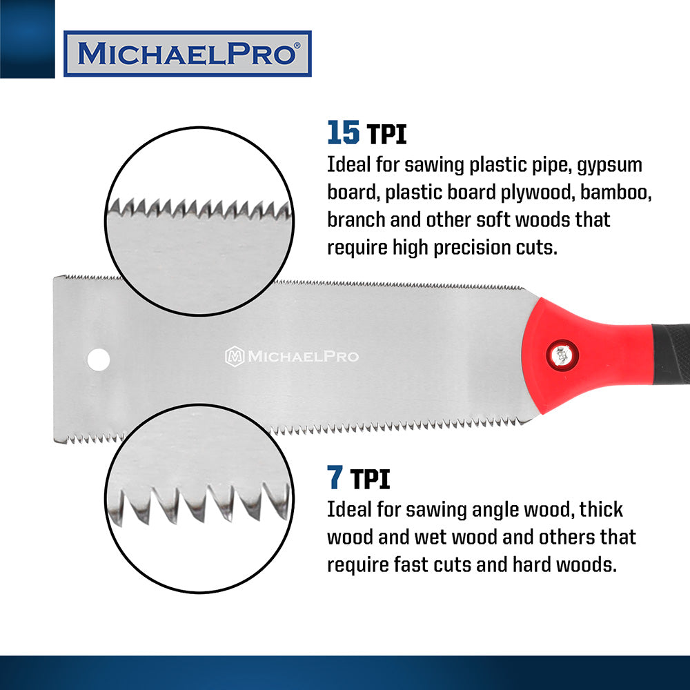 10-Inch Double Edge Pull Saw (MP018004) - MichaelPro