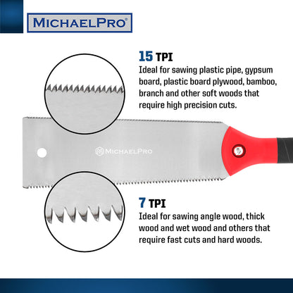10-Inch Double Edge Pull Saw (MP018004) - MichaelPro