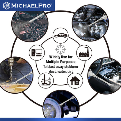 2-Way Air Blow Gun with Extra Long Nozzle (MP019004) - MichaelPro