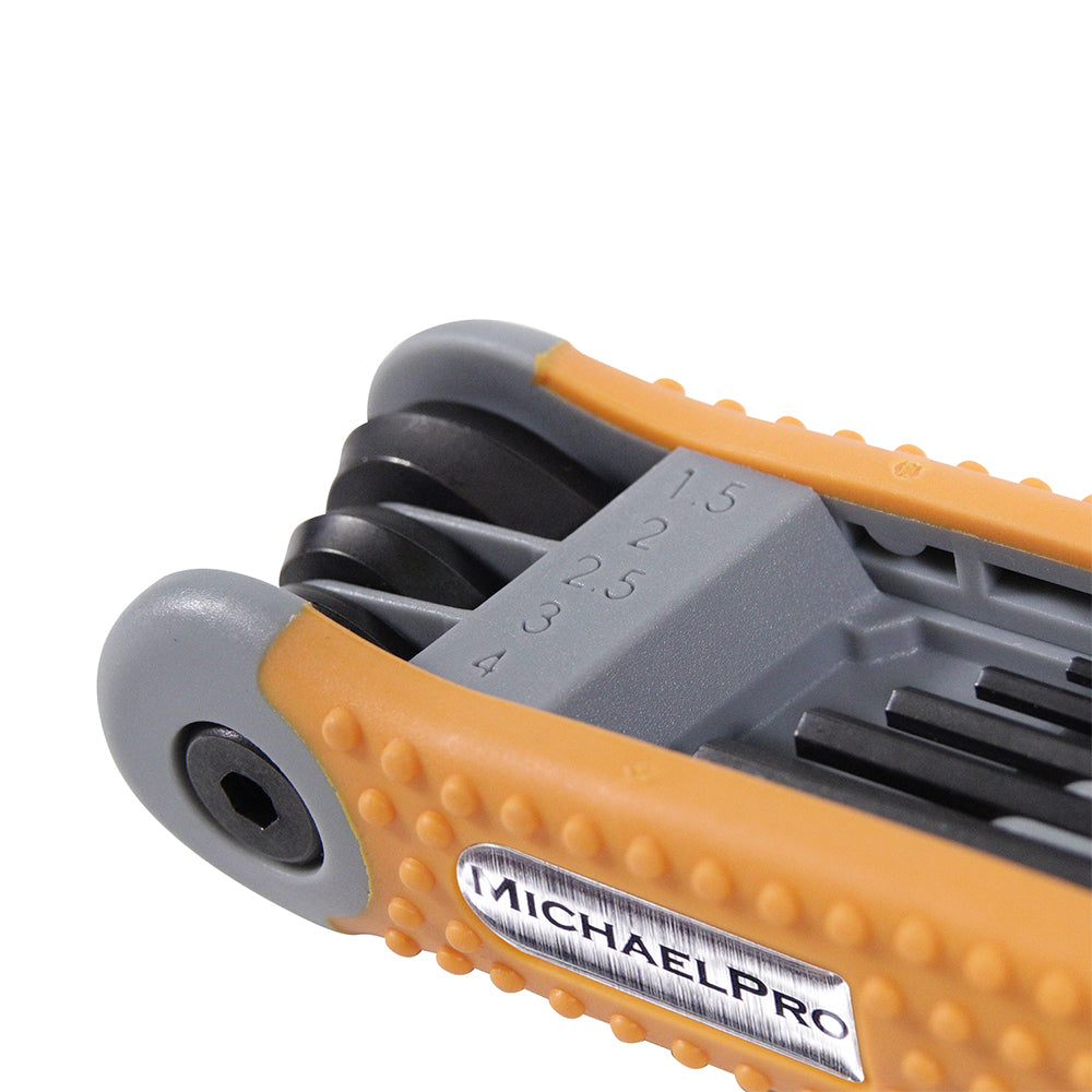 Folding Hex Key Allen Wrench Set in Standard SAE & Metric sizes (MP001007) - MichaelPro
