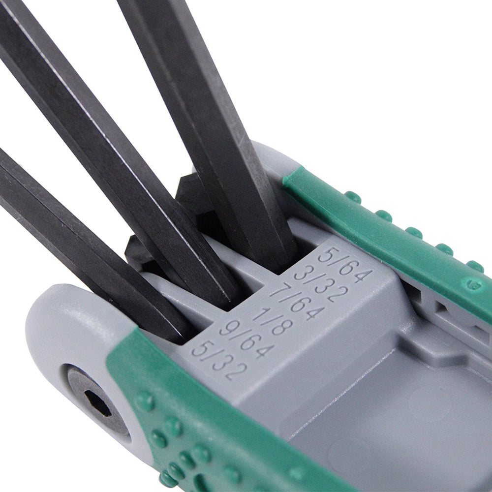 Folding Hex Key Allen Wrench Set in Standard SAE & Metric sizes (MP001007) - MichaelPro