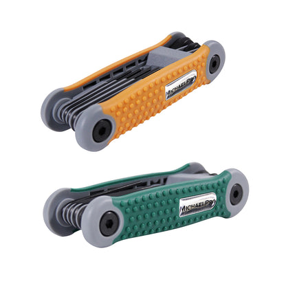 Folding Hex Key Allen Wrench Set in Standard SAE & Metric sizes (MP001007) - MichaelPro