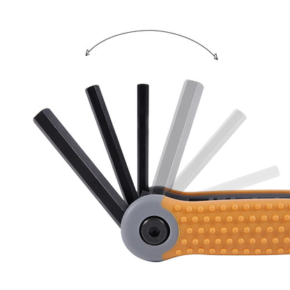 Folding Hex Key Allen Wrench Set in Standard SAE & Metric sizes (MP001007) - MichaelPro