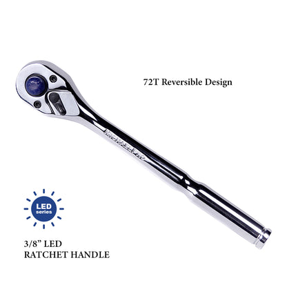 3/8" Drive Ratchet with Built-in LED Flashlight (MP001037) - MichaelPro