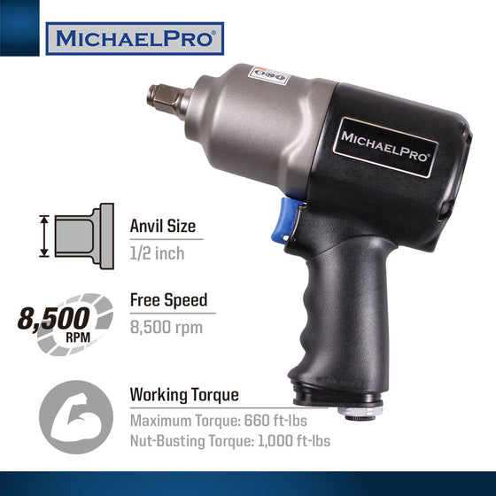 1/2” Drive Air Aluminum Impact Wrench (MPA01015)