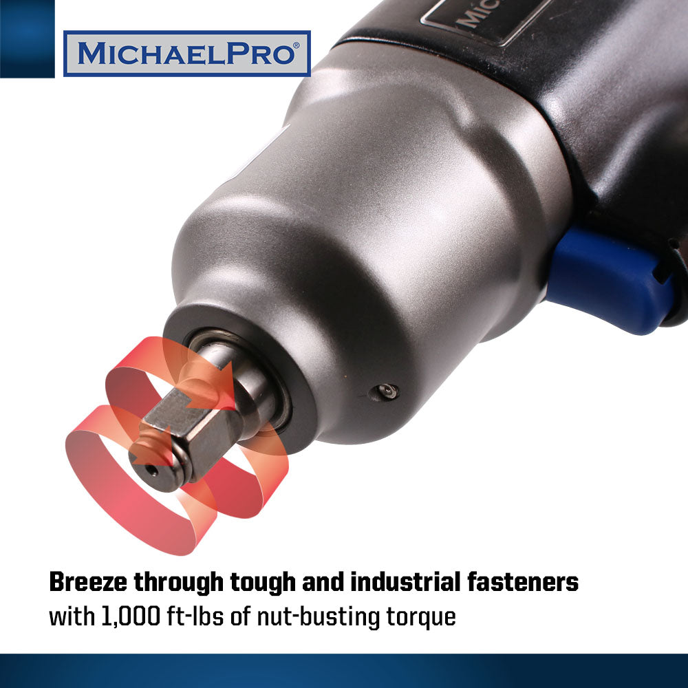 1/2” Drive Air Aluminum Impact Wrench (MPA01015) - MichaelPro