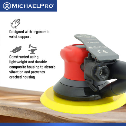 6-Inch Self-Generated Vacuum Random Orbit Sander (MPA01043) - MichaelPro