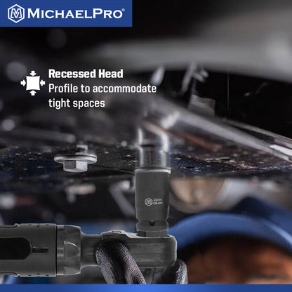 1/4" Drive Mini Air Ratchet Wrench, 35 ft-lbs Max Torque Output (MPA01044) - MichaelPro