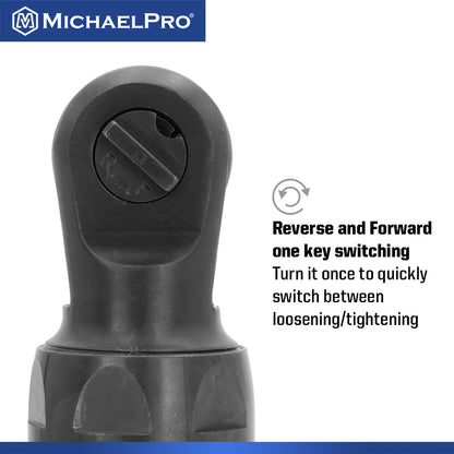 1/4" Drive Mini Air Ratchet Wrench, 35 ft-lbs Max Torque Output (MPA01044) - MichaelPro