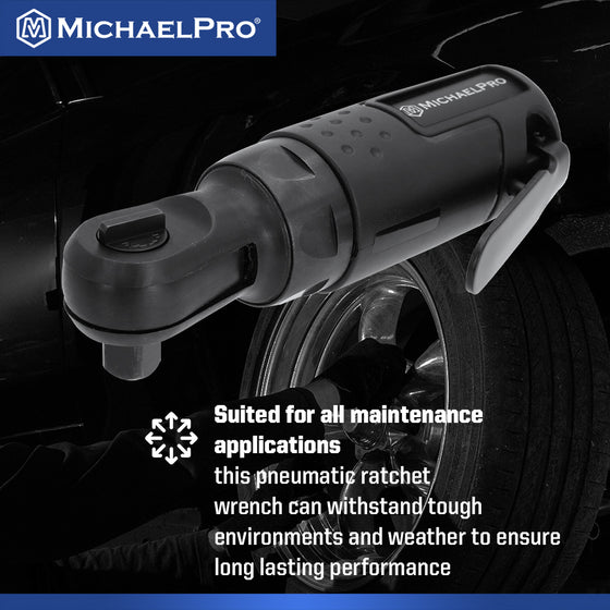 1/4" Drive Mini Air Ratchet Wrench, 35 ft-lbs Max Torque Output (MPA01044)