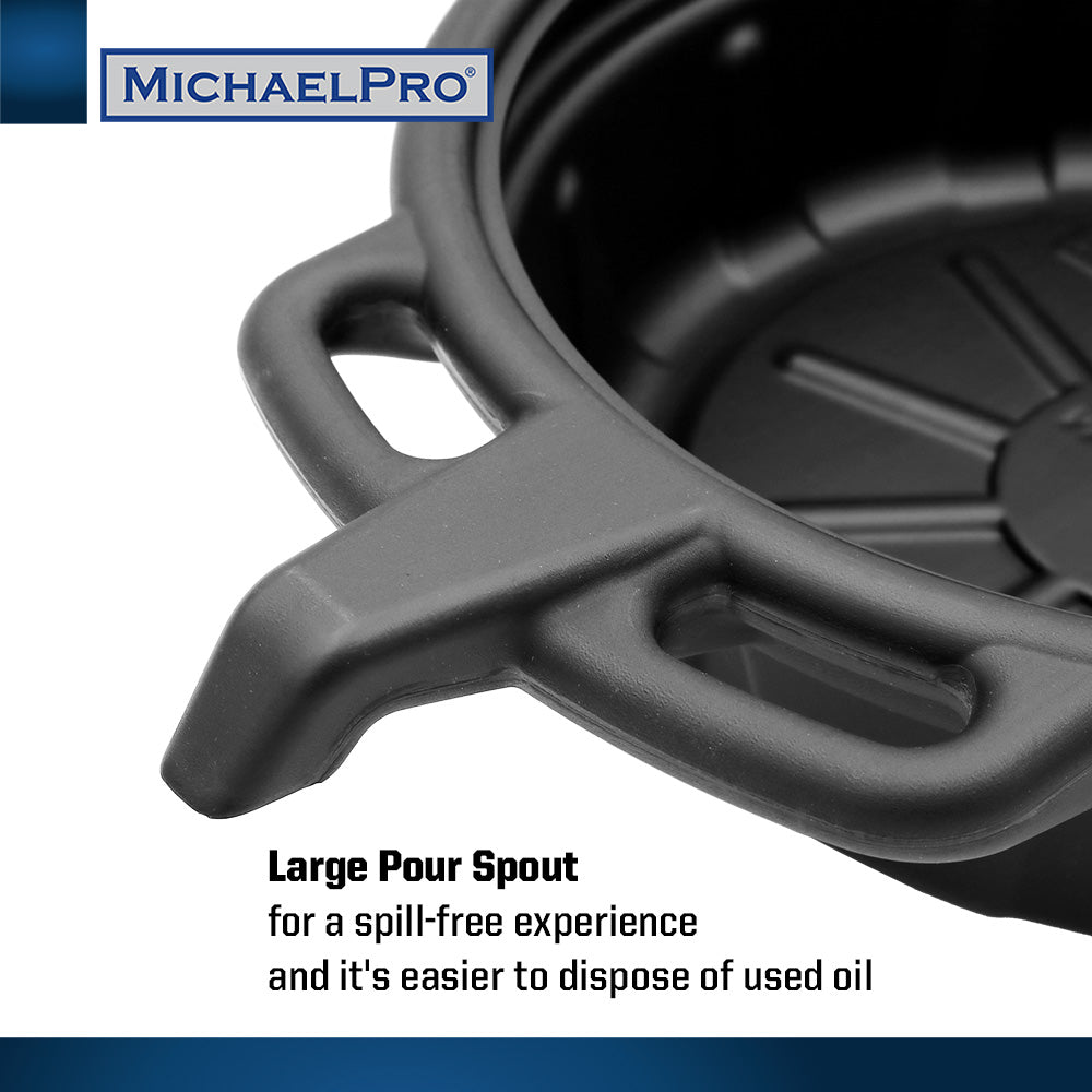 4.2 Gallon / 16-Liter No-Spills Oil Drain Pan (MP009063) - MichaelPro